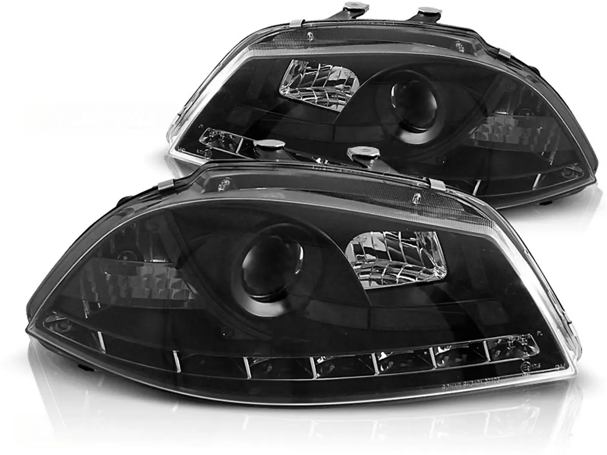 Frontlykter SEAT IBIZA (6L) 2002-2008 DAYLIGHT BLACK