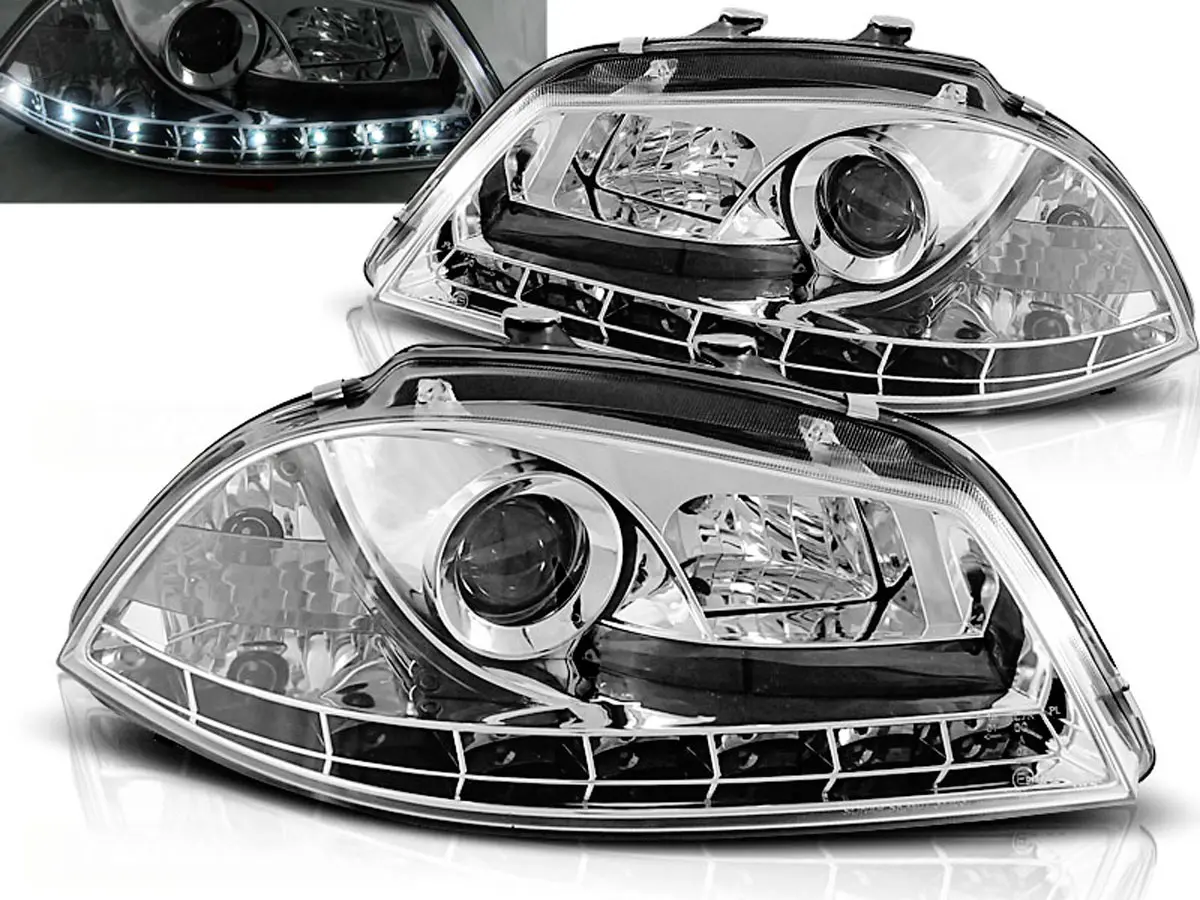 Frontlykter SEAT IBIZA (6L) 2002-2008 DAYLIGHT CHROME