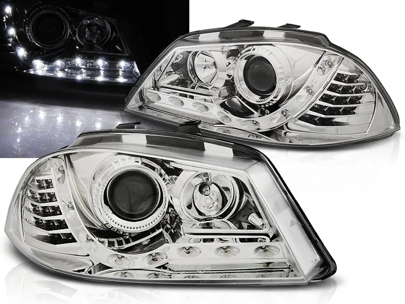 Frontlykter SEAT IBIZA (6L) 2002-2008 DAYLIGHT CHROME