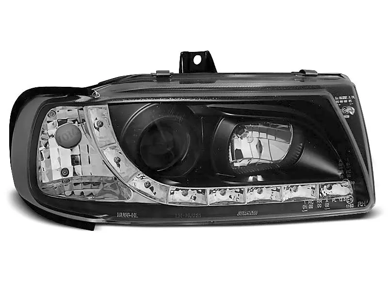 Frontlykter SEAT IBIZA/CORDOBA/ VW POLO (VARIANT, SEDAN) 1993-1999 DAYLIGHT BLACK – bilde 2