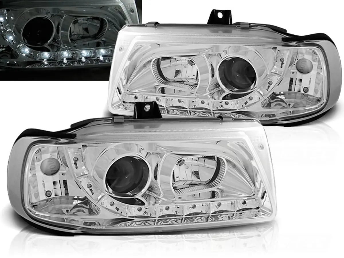 Frontlykter SEAT IBIZA/CORDOBA / VW POLO (VARIANT, SEDAN) 1993-1999 DAYLIGHT CHROME