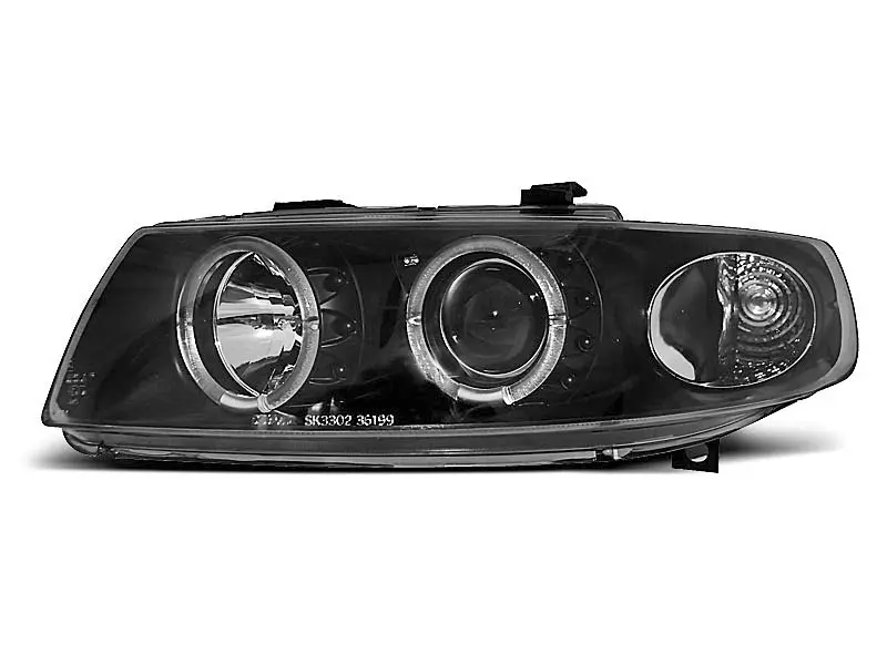 Frontlykter SEAT LEON / SEAT TOLEDO 1999-2004 ANGEL EYES BLACK – bilde 5