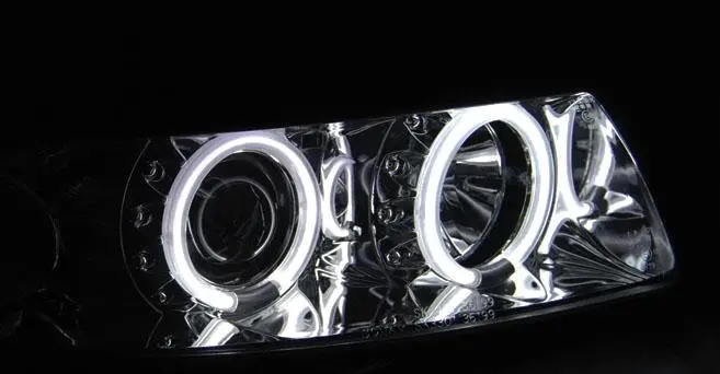 Frontlykter SEAT LEON / SEAT TOLEDO 1999-2004 ANGEL EYES CCFL CHROME – bilde 2