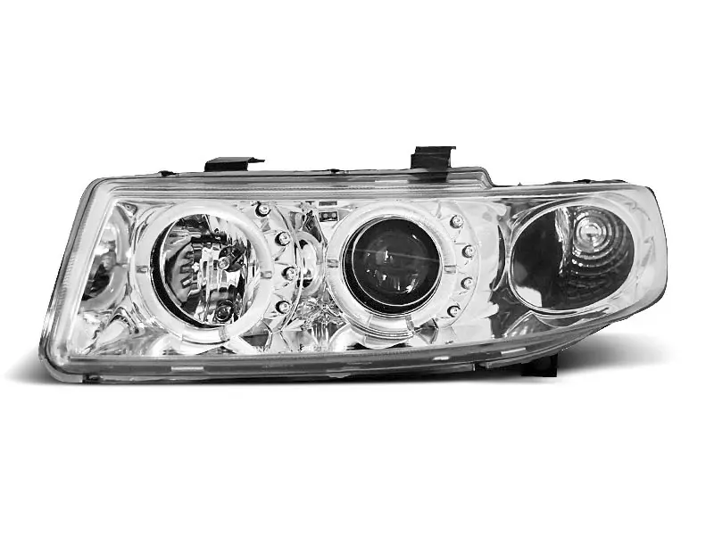 Frontlykter SEAT LEON / SEAT TOLEDO 1999-2004 ANGEL EYES CHROME – bilde 2
