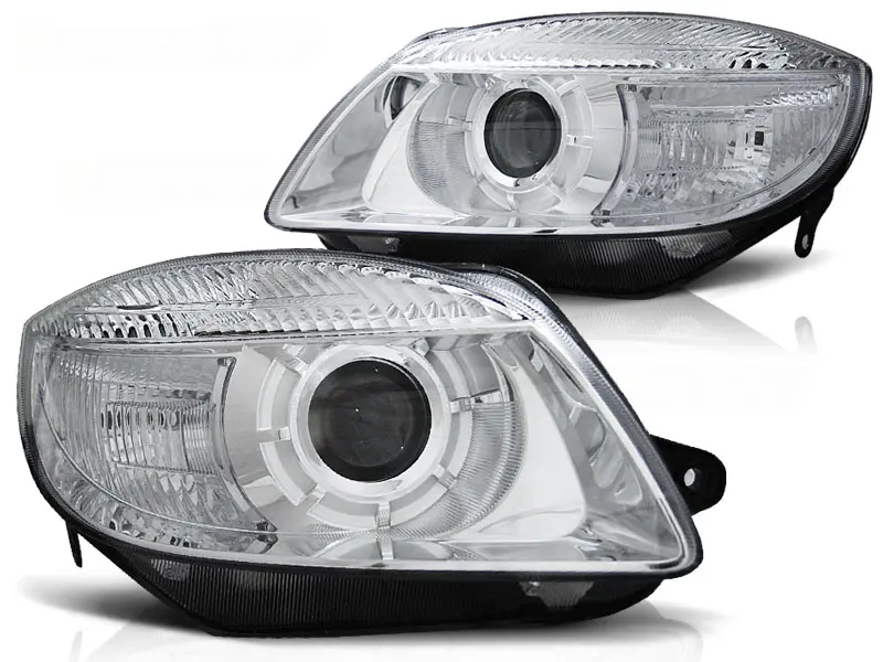 Frontlykter SKODA FABIA 2007-2010 / SKODA ROOMSTER 2006-2010 CHROME