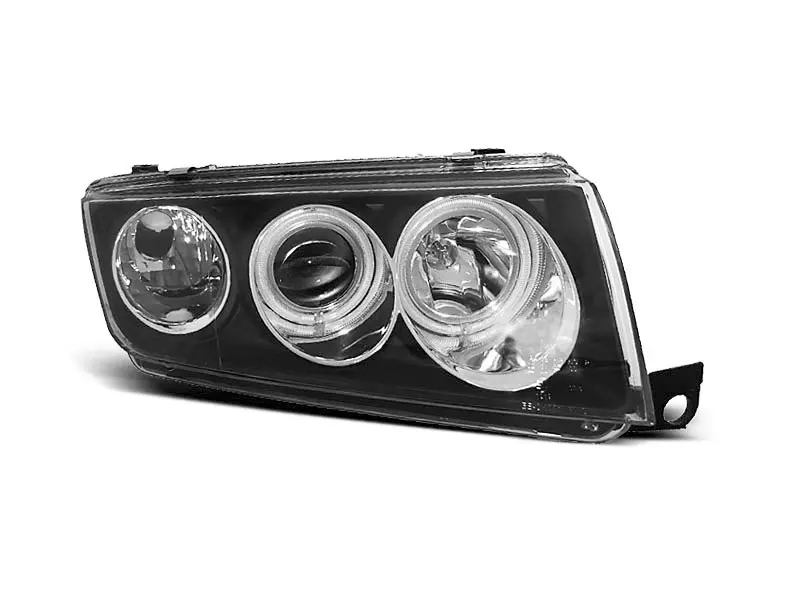 Frontlykter SKODA FABIA I 1999-2008 ANGEL EYES BLACK – bilde 3