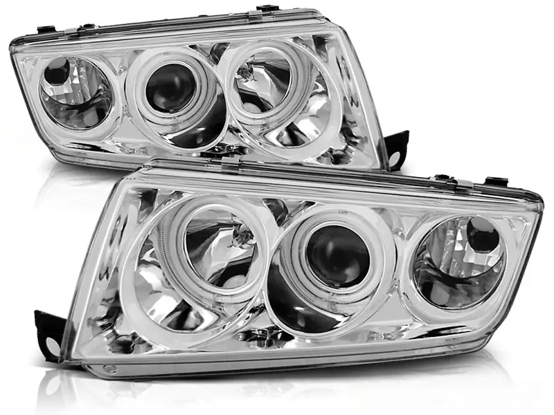 Frontlykter SKODA FABIA I 1999-2008 ANGEL EYES CHROME – bilde 2