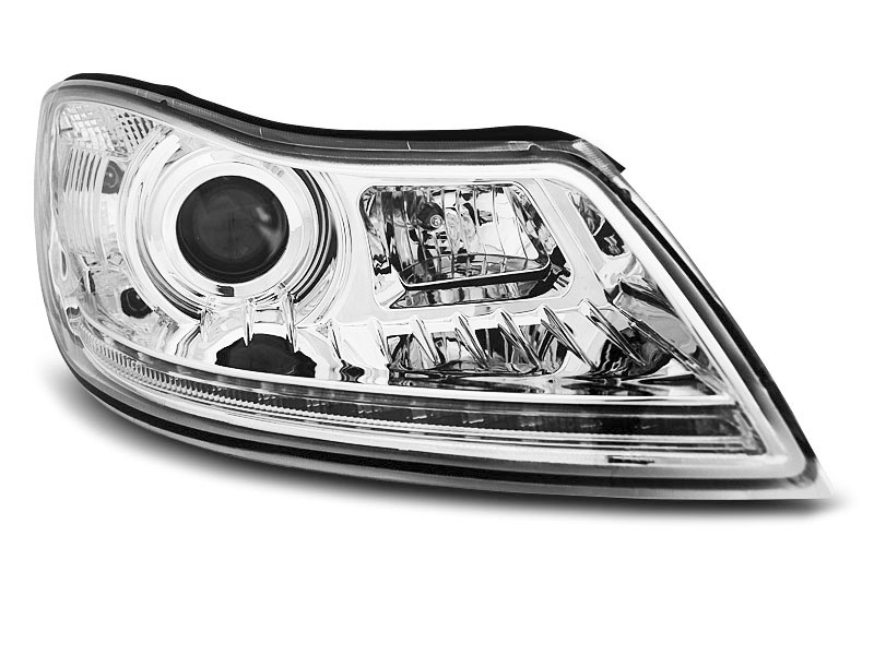 Frontlykter SKODA OCTAVIA 2009-2012 TRUE DRL CHROME – bilde 7