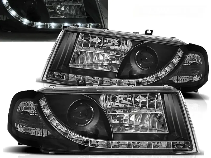Frontlykter Skoda Octavia I 2000 - 2010 │ DAYLIGHT BLACK – bilde 2