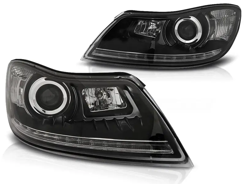 Frontlykter SKODA OCTAVIA II 2009-2012 DAYLIGHT BLACK – bilde 4