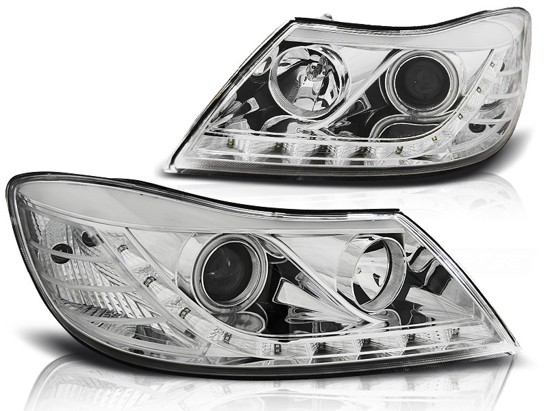 Frontlykter Skoda Octavia II 2009 - 2013 │ DAYLIGHT CHROME – bilde 3