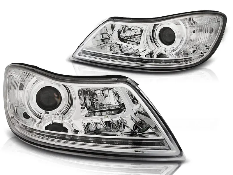 Frontlykter Skoda Octavia II 2009 - 2013 │ DAYLIGHT CHROME – bilde 3