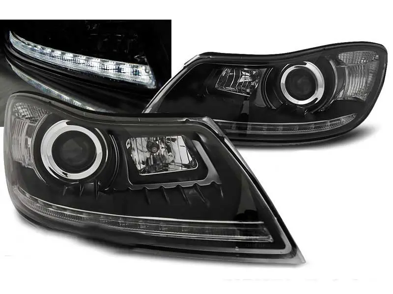 Frontlykter Skoda Octavia II 2009 - 2013 │ TRUE DRL BLACK