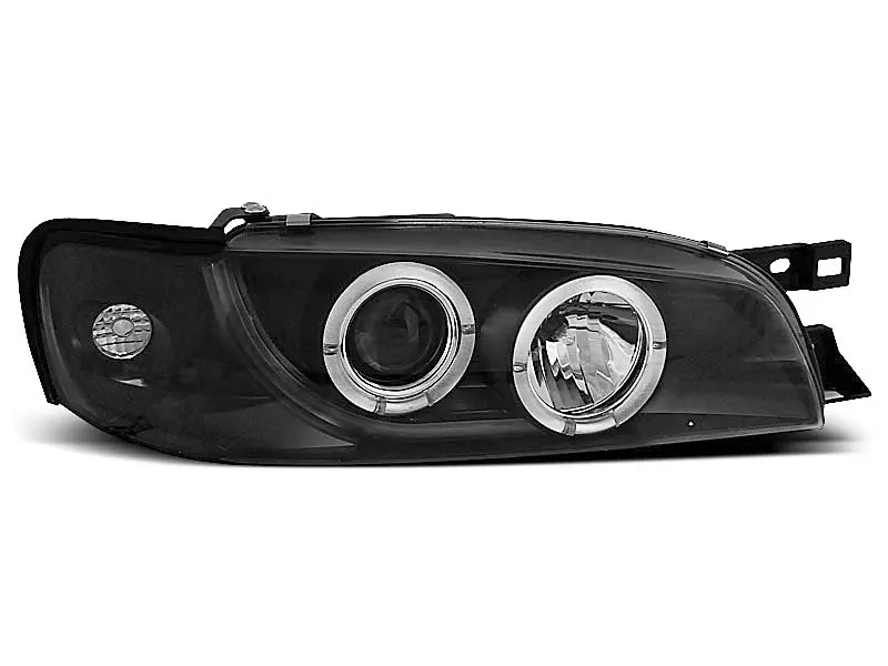 Frontlykter SUBARU IMPREZA 1993-2000 ANGEL EYES BLACK – bilde 3