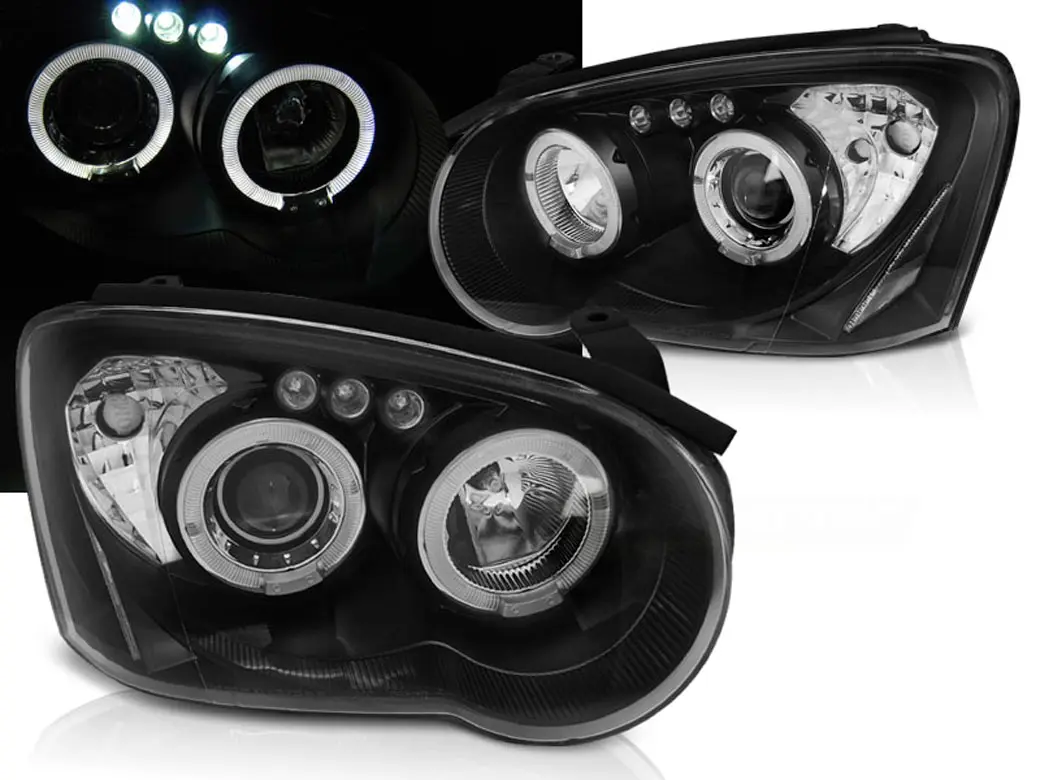 Frontlykter SUBARU IMPREZA II (GD) 2003-2005 │ ANGEL EYES BLACK