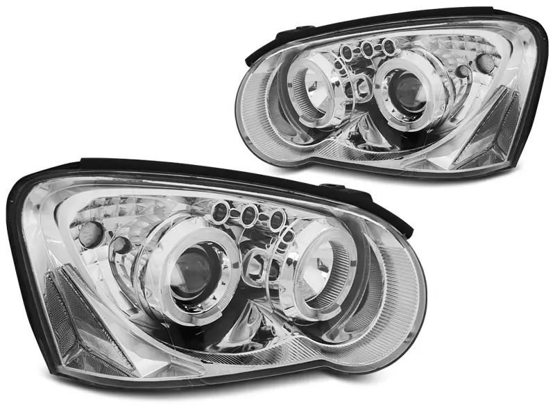 Frontlykter SUBARU IMPREZA II (GD) 2003-2005 │ ANGEL EYES CHROME – bilde 4