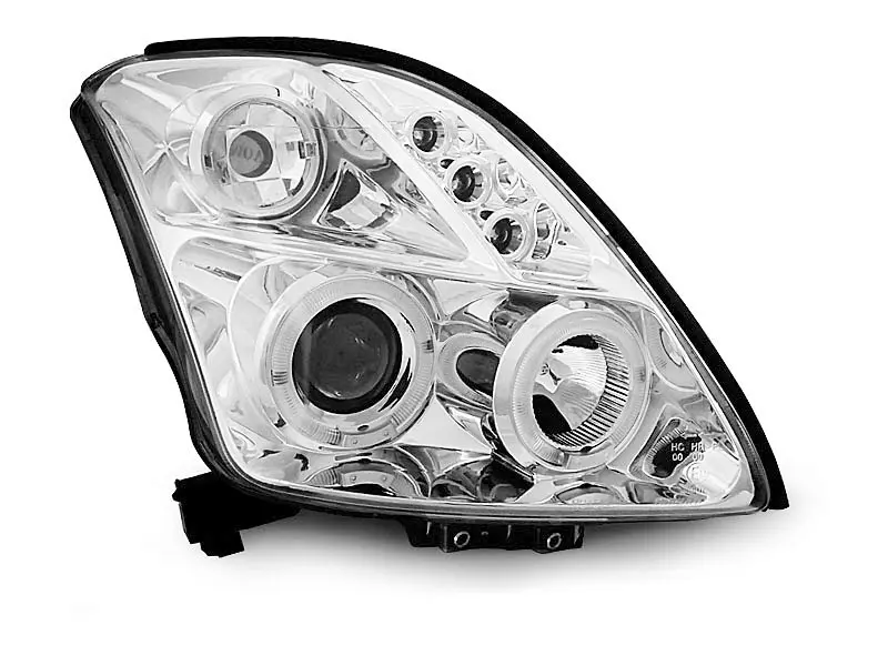 Frontlykter SUZUKI SWIFT 2005-2010 ANGEL EYES CHROME – bilde 2