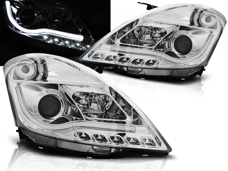 Frontlykter SUZUKI SWIFT V 2010-2016 TUBE LIGHT CHROME – bilde 2