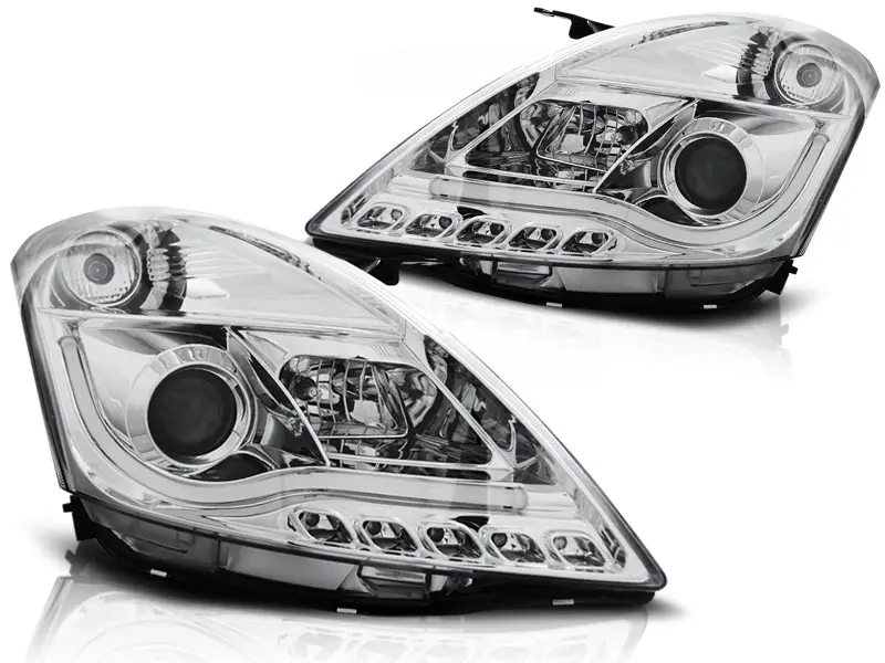 Frontlykter SUZUKI SWIFT V 2010-2016 TUBE LIGHT CHROME – bilde 4