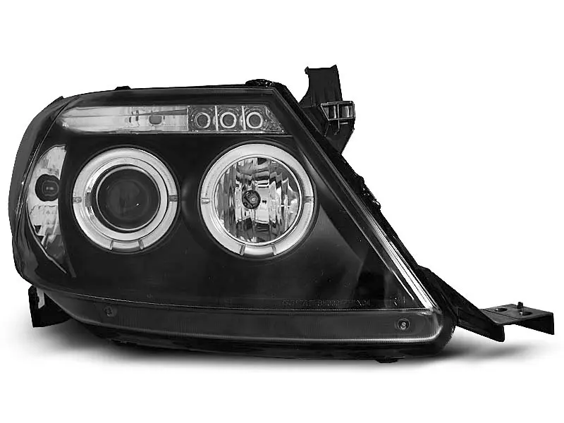Frontlykter Toyota Hilux VII 2005 - 2011 ANGEL EYES BLACK Image 3