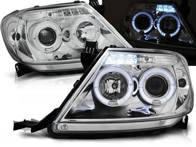 Frontlykter Toyota Hilux VII 2005 - 2011 │ Angel Eyes Chrome