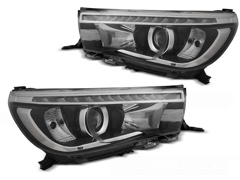 Frontlykter Toyota Hilux VIII 2015 - 2020 │ LED PROJECTOR TRUE DRL BLACK – bilde 11