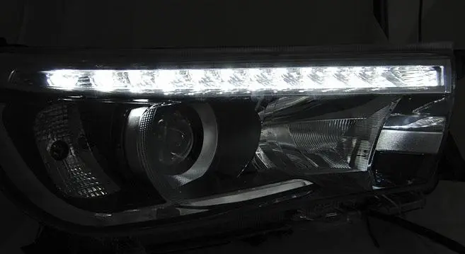 Frontlykter Toyota Hilux VIII 2015 - 2020 │ LED PROJECTOR TRUE DRL BLACK – bilde 3