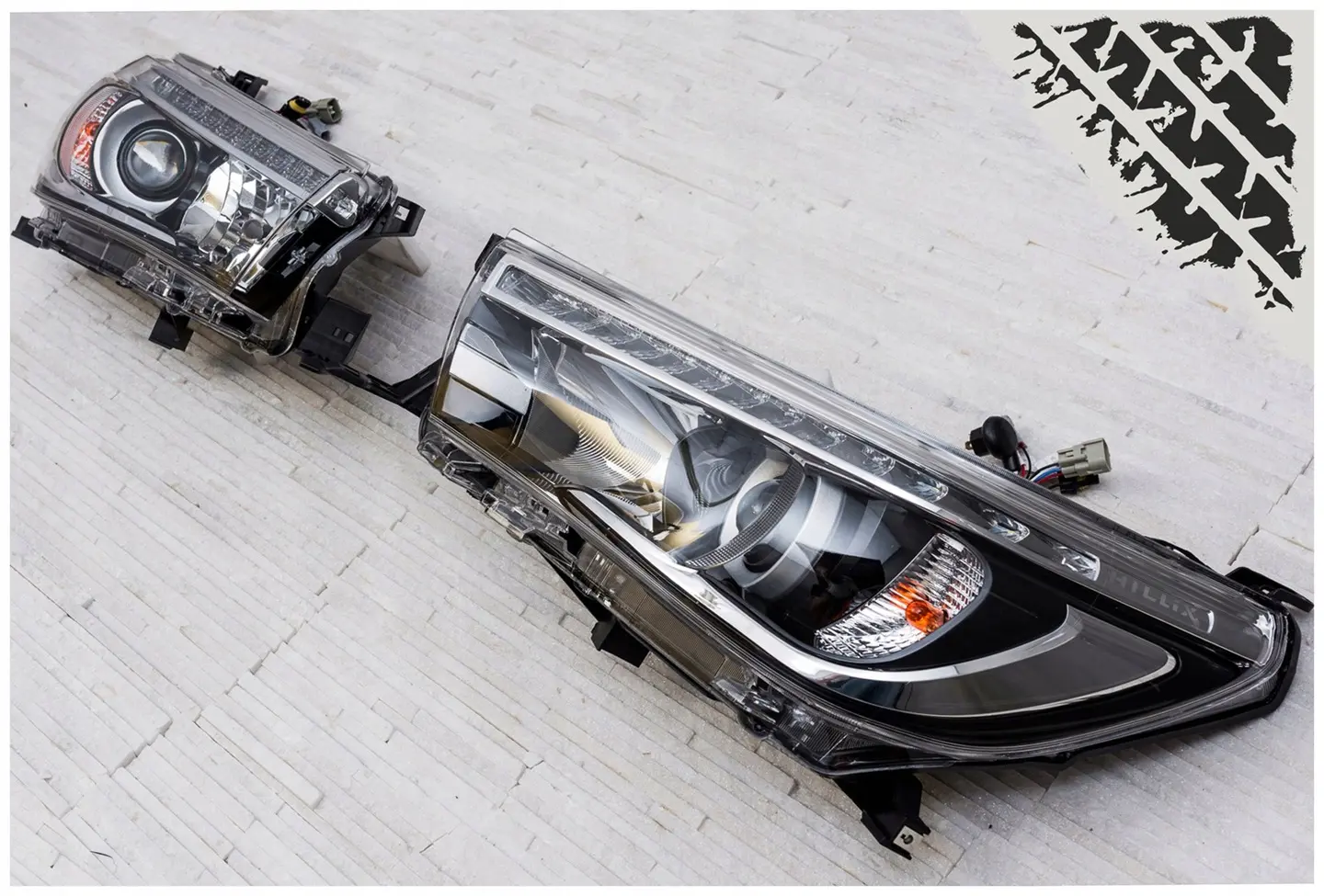 Frontlykter Toyota Hilux VIII 2015 - 2020 │ LED PROJECTOR TRUE DRL BLACK – bilde 8