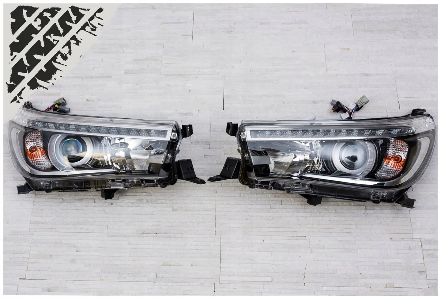 Frontlykter Toyota Hilux VIII 2015 - 2020 │ LED PROJECTOR TRUE DRL BLACK – bilde 9