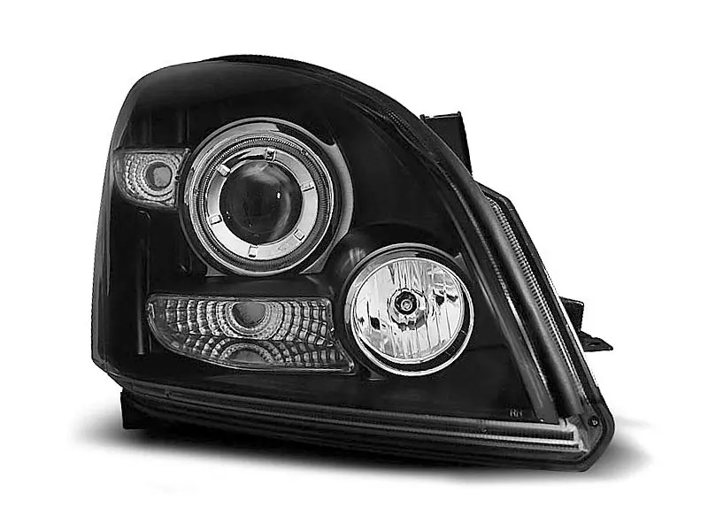 Frontlykter TOYOTA LAND CRUISER (120) 2003-2009 ANGEL EYES BLACK CCFL – bilde 2