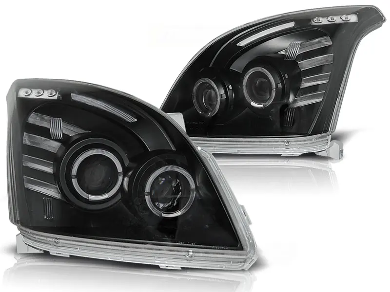 Frontlykter TOYOTA LAND CRUISER (120) 2003-2009 │ ANGEL EYES BLACK – bilde 2
