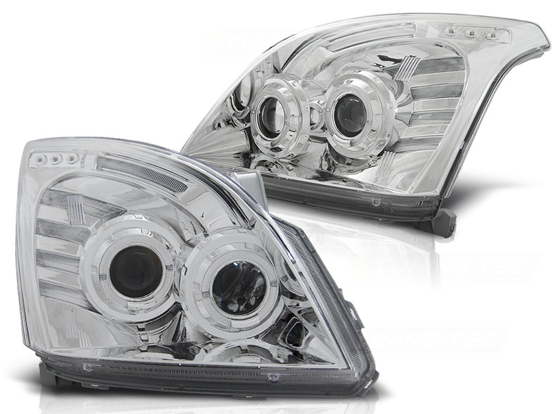 Frontlykter TOYOTA LAND CRUISER (120) 2003-2009 ANGEL EYES CHROME – bilde 2