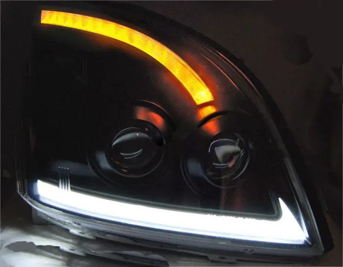 Frontlykter TOYOTA LAND CRUISER (120) 2003-2009 TUBE LIGHT SEQ LED CHROME – bilde 2