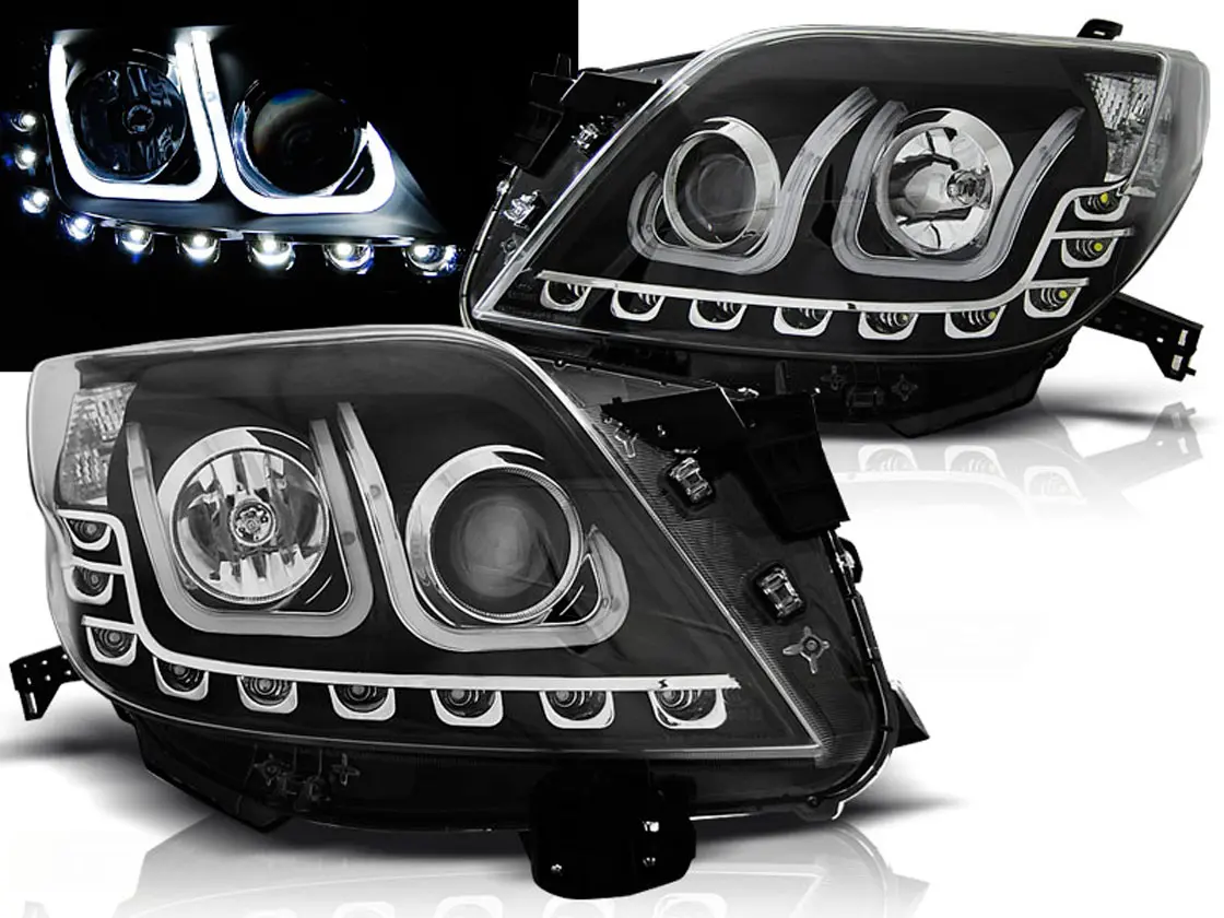 Frontlykter TOYOTA LAND CRUISER (150) 2009-2013 TUBE LIGHT BLACK