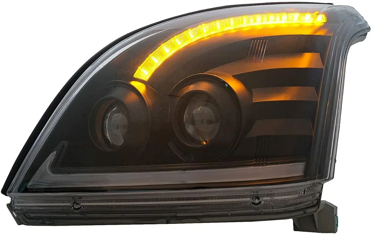 Frontlykter Toyota Land Cruiser J120 2002 - 2009 │ TUBE LIGHT SEQ LED BLACK – bilde 3
