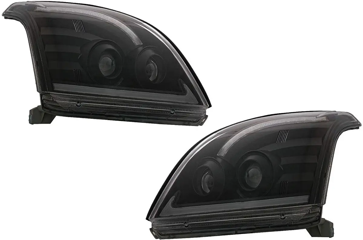 Frontlykter Toyota Land Cruiser J120 2002 - 2009 │ TUBE LIGHT SEQ LED BLACK – bilde 4