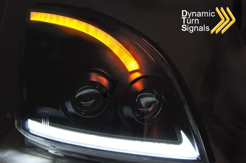 Frontlykter Toyota Land Cruiser J120 2002 - 2009 │ TUBE LIGHT SEQ LED BLACK – bilde 6