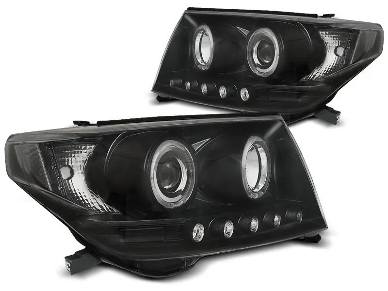 Frontlykter Toyota Land Cruiser J200 2007 - 2012 │ ANGEL EYES BLACK – bilde 3