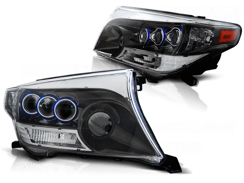 Frontlykter Toyota Land Cruiser J200 2007 - 2012 │ BLACK CHROME