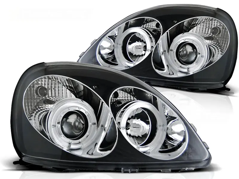 Frontlykter TOYOTA YARIS 1999-2003 ANGEL EYES BLACK