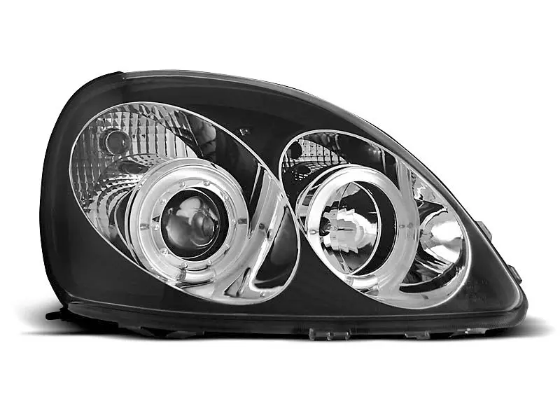 Frontlykter TOYOTA YARIS 1999-2003 ANGEL EYES BLACK – bilde 2