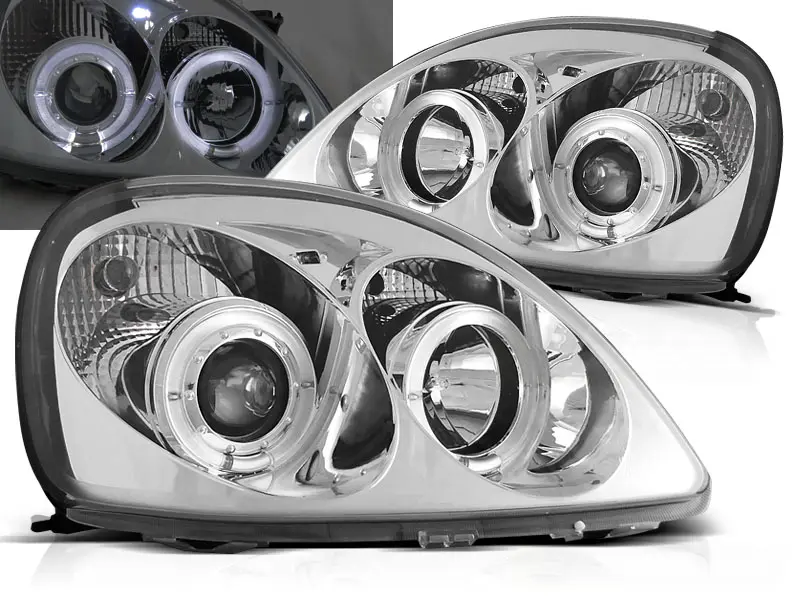 Frontlykter TOYOTA YARIS 1999-2003 ANGEL EYES CHROME