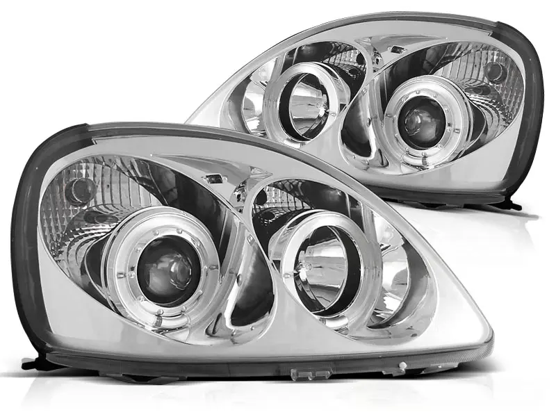 Frontlykter TOYOTA YARIS 1999-2003 ANGEL EYES CHROME – bilde 2