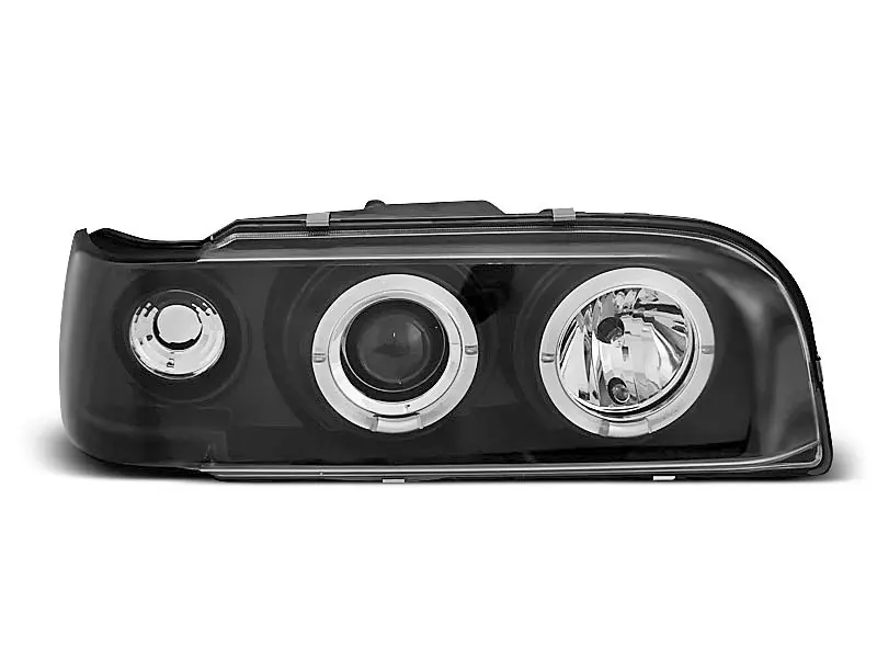 Frontlykter Volvo 850 1992-1996 │ Angel Eyes Black – bilde 3