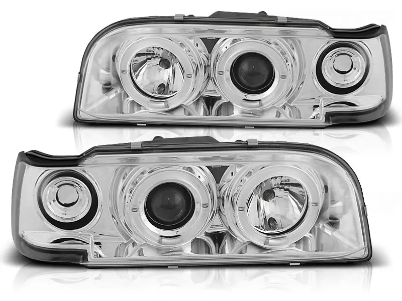 Frontlykter VOLVO 850 1992-1996 ANGEL EYES CHROME – bilde 2