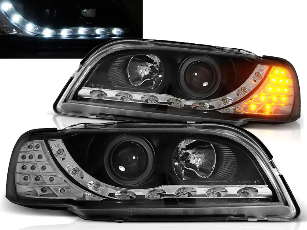 Frontlykter VOLVO S40/V40 1996-2000 DAYLIGHT BLACK