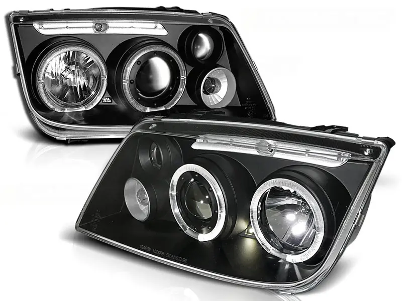 Frontlykter VW Bora 1998 - 2005 │ ANGEL EYES BLACK