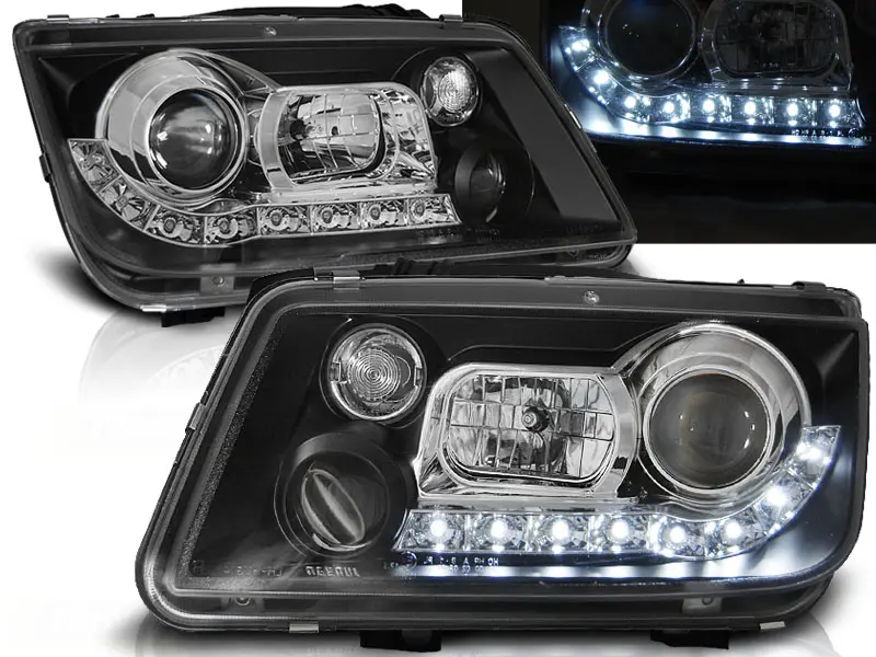 Frontlykter VW BORA 1998-2005 DAYLIGHT BLACK