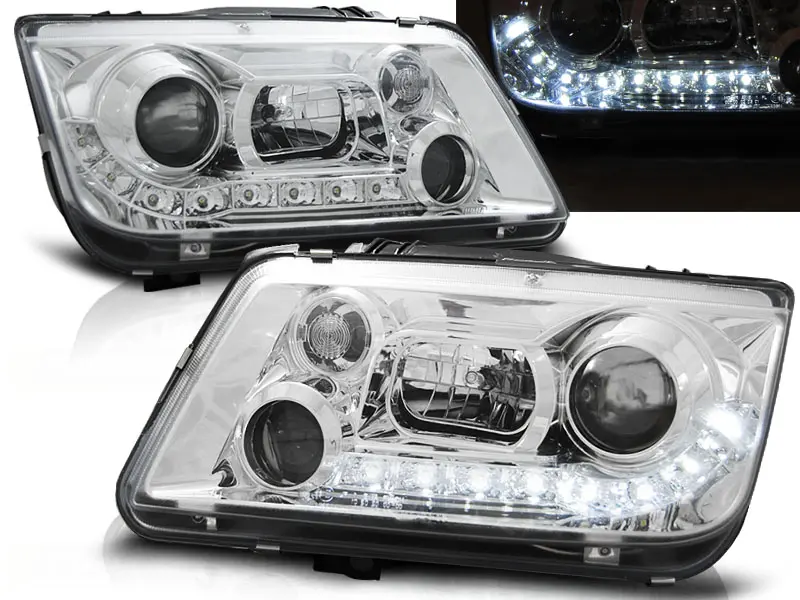 Frontlykter VW Bora 1998 - 2005 │ DAYLIGHT CHROME