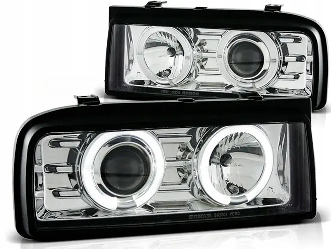 Frontlykter VW CORRADO 1988-1995 ANGEL EYES CHROME